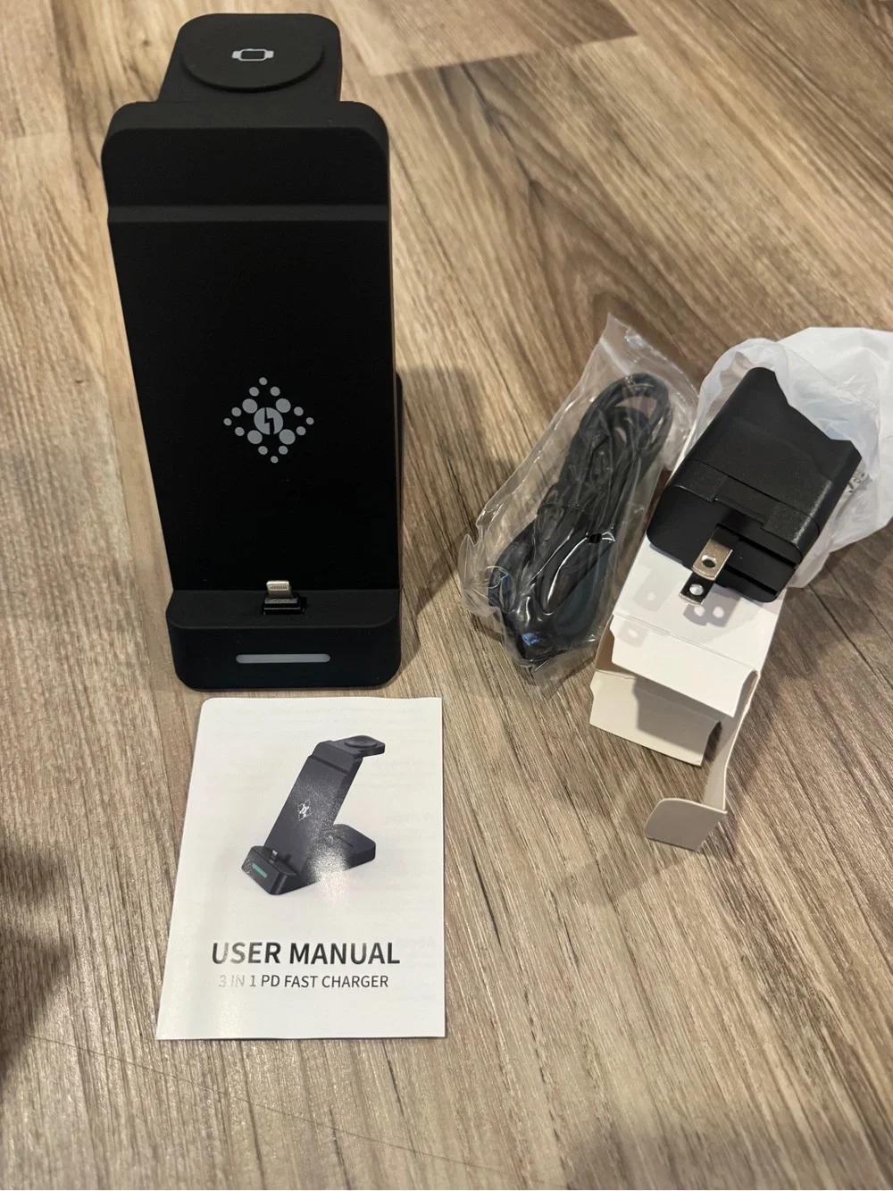 3-in-1 Fast Charging Dock Station - Black